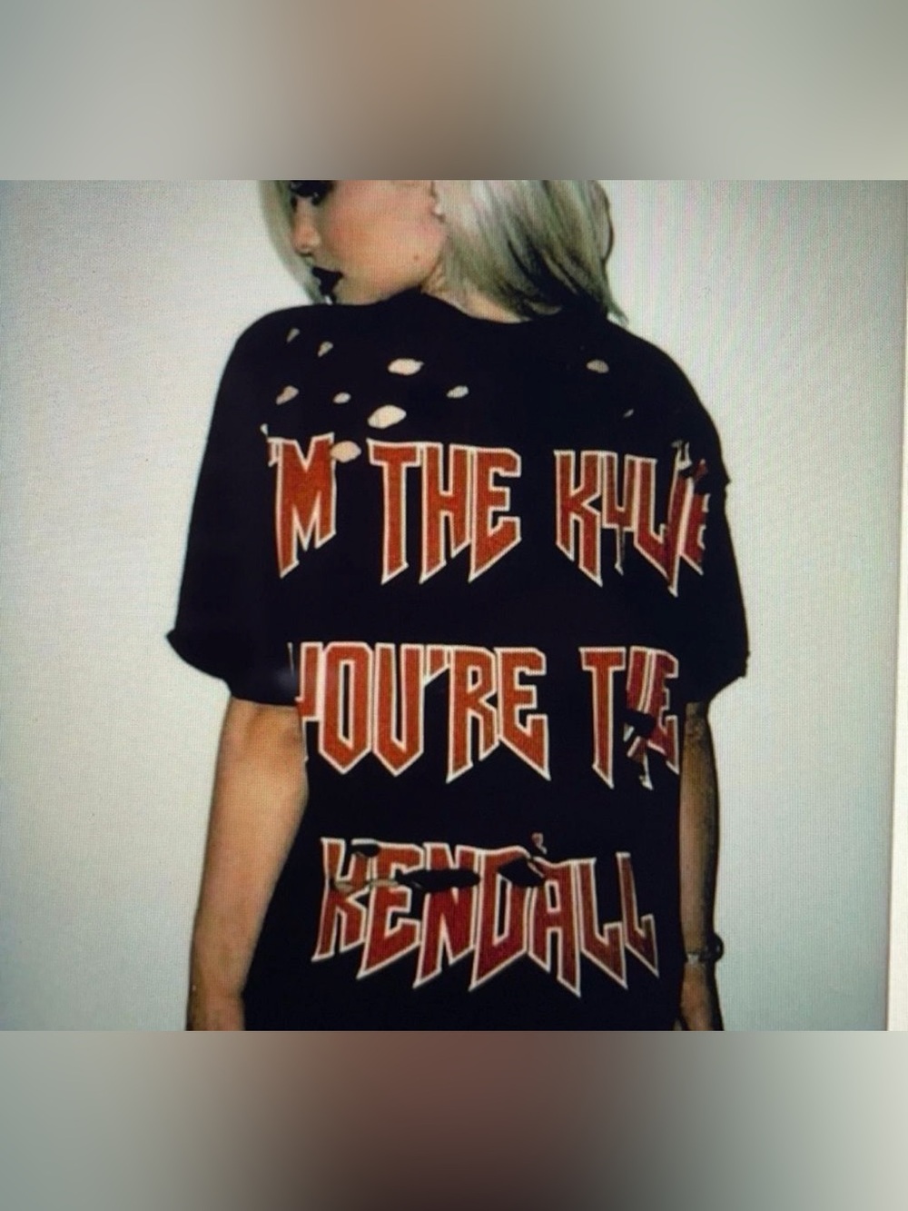 Kylie Jenner "I'm the Kylie" Distressed Graphic Tee - Size XL